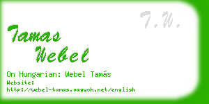tamas webel business card